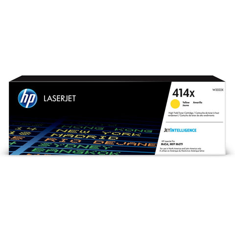 HP 414X (W2022X) High Yield Yellow Original LaserJet Toner Cartridge (Yield 6000)