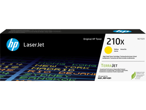 HP 210X Yellow Original LaserJet Toner Cartridge, W2102X